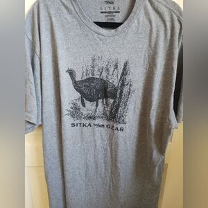 Sitka Gear Men's Grey Graphic Turkey Short-Sleeve Shirt